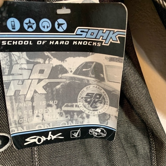 Vintage SCHOOL OF HARD KNOCKS  Y2k Jean Jacket Size 3XL - Picture 3 of 15